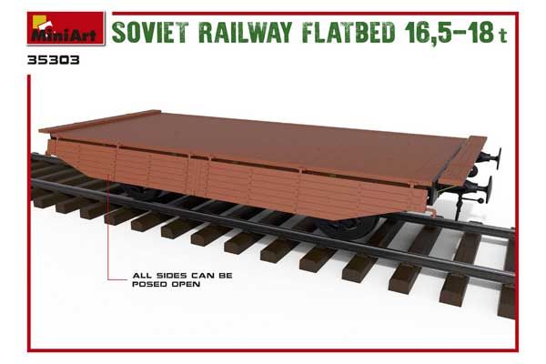 Залізнична Платформа 16,5-18т. (Mini Art 35303) 1/35