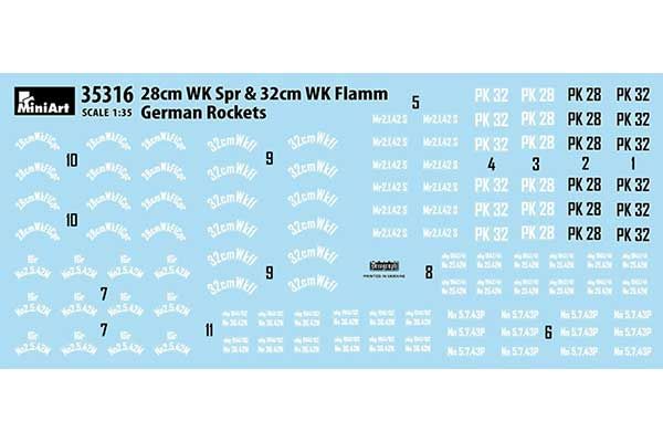 Немецкие Ракеты 28см WK Spr и 32см WK FLAMM (MiniArt 35316) 1/35
