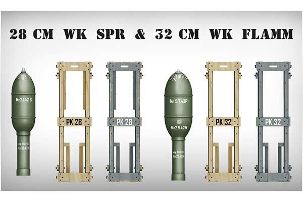 Немецкие Ракеты 28см WK Spr и 32см WK FLAMM (MiniArt 35316) 1/35