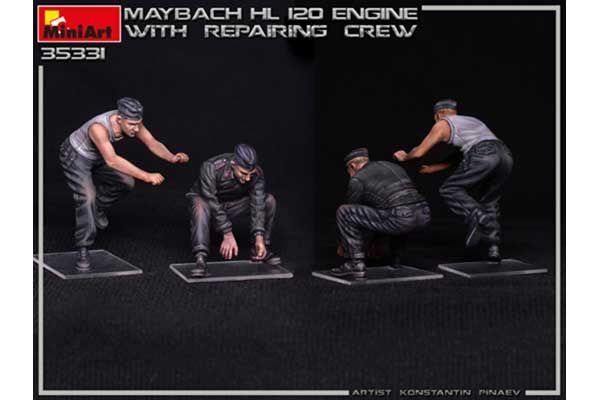Двигун MAYBACH HL 120 з ремонтною командою (MiniArt 35331) 1/35