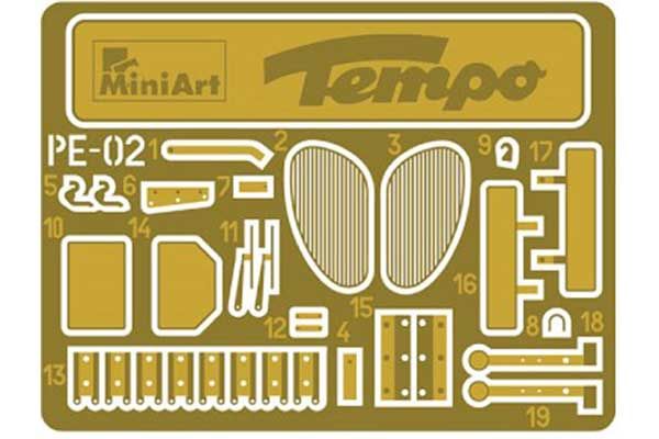 TEMPO E400 Hochlader Pritsche 3-колісний автомобіль (MiniArt 38025) 1/35
