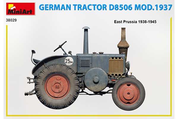 Німецький трактор D8506 мод. 1937 (MiniArt 38029) 1/35