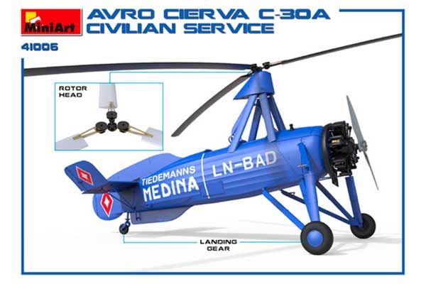 AVRO CIERVA  C.30A Цивільного Призначення (MiniArt 41006) 1/35