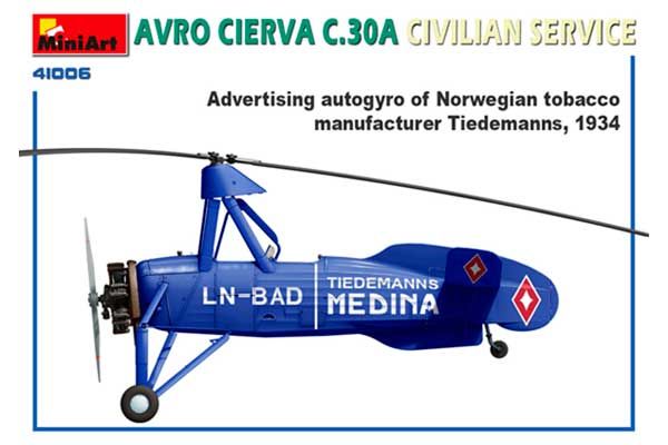 AVRO CIERVA  C.30A Цивільного Призначення (MiniArt 41006) 1/35