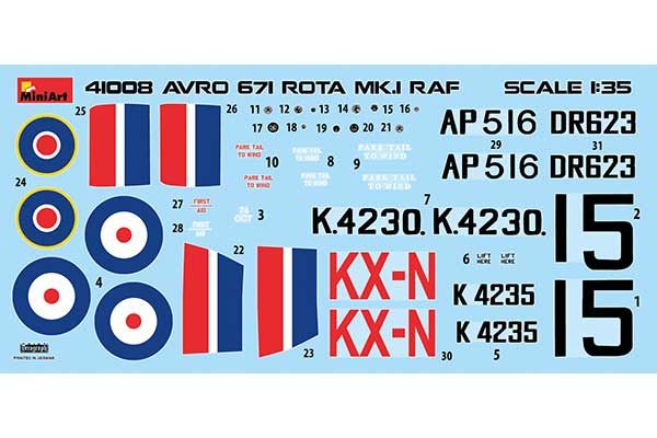 Avro 671 Rota Mk.1 RAF (MiniArt 41008) 1/35