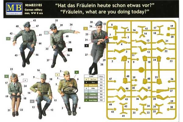 "Чим зайняті сьогодні, пані?". Німецькі військові (Master Box 3570) 1/35
