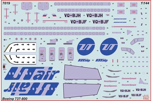 Боинг 737-800 (ZVEZDA 7019) 1/144