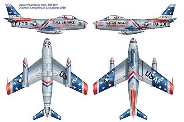 F-86F Sabre Jet ''Skyblazers'' (ITALERI 2503) 1/32