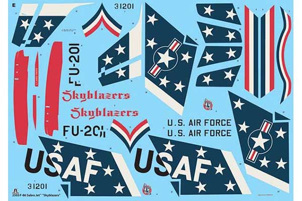 F-86F Sabre Jet ''Skyblazers'' (ITALERI 2503) 1/32