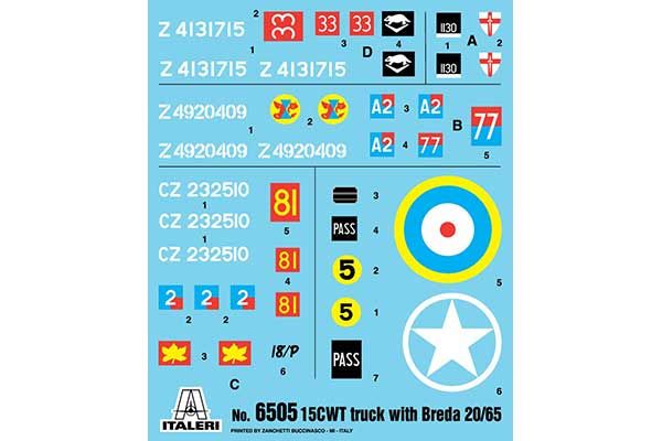 Вантажівка 15 CWT з зеніткою Breda 20/65 (ITALERI 6505) 1/35