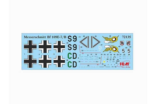 Винищувач Messerchmitt Bf 109E-7 / B (ICM 72135) 1/72