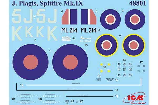 Spitfire Mk.IX з з пілотами і техніками (ICM 48801) 1/48