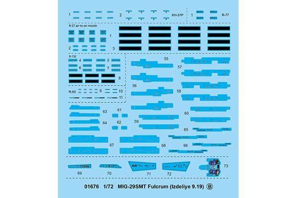МіГ-29СМТ Fulcrum (Виріб 9.19) (Trumpeter 01676) 1/172