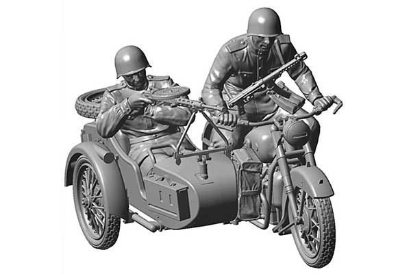 Мотоцикл М-72 з люлькою та екіпажем (ZVEZDA 3639) 1/35