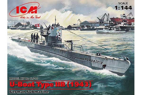 U-Boat Type IIB (1943 г.) (ICM S.010) 1/144