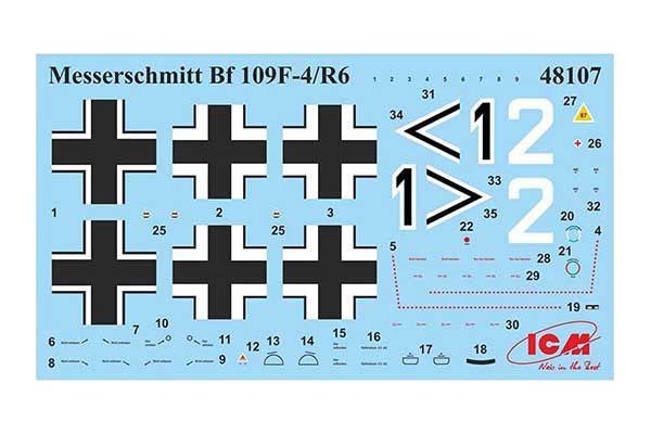 Messerschmitt Bf-109 F4 / R6 (ICM 48107) 1/48