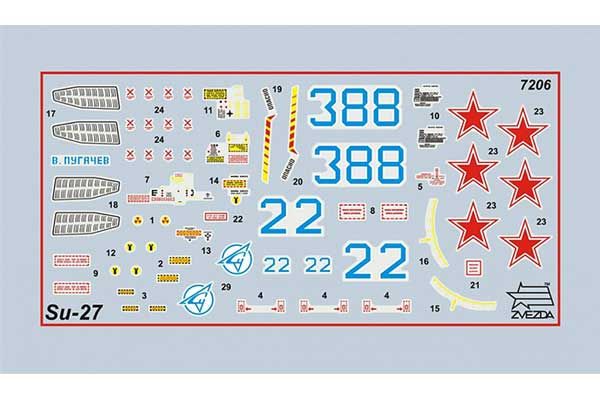 СУ-27 Flanker (Zvezda 7206) 1/72