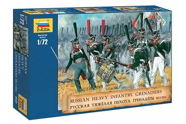 Русская тяжёлая пехота Гренадёры 1812-1814 гг. (ZVEZDA 8020) 1/72