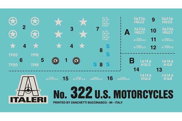 Мотоциклы США (ITALERI 322) 1/35