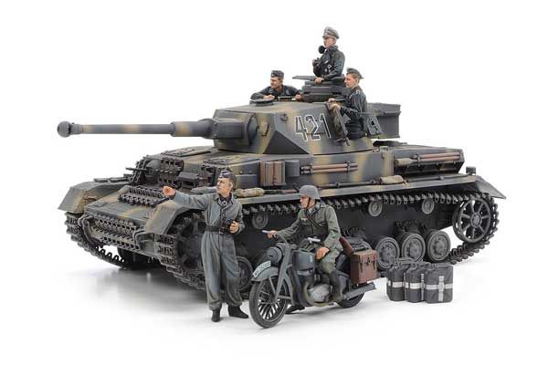 Panzerkampfwagen IV Ausf.G раннего производства с мотоциклом (Tamiya 25209) 1/35