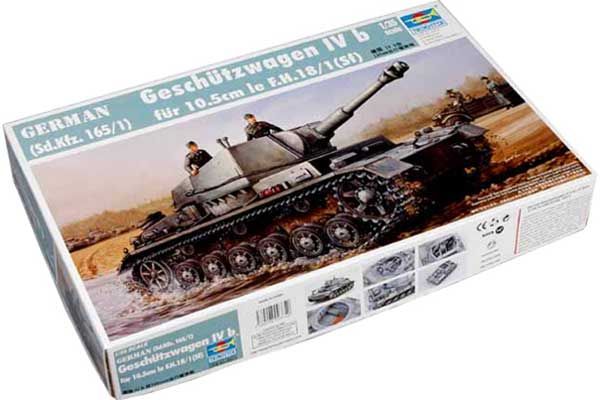 Geschützwagen IVb für 10.5cm leFH 18/1(Sf) (Sd.Kfz 165/1) (TRUMPETER 00374) 1/35