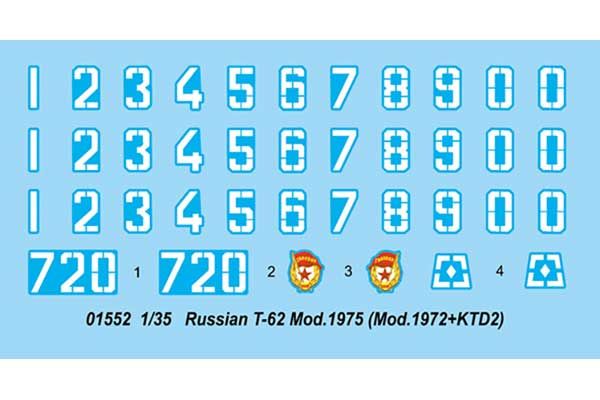 Т-62 мод. 1975 (мод. 1972 с КТД2) (Trumpeter 01552) 1/35