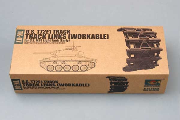 Траки T72E1 для легкого танка M24 (ранний) (Trumpeter 02037) 1/35