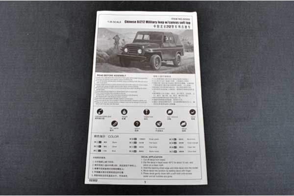 Китайский внедорожник BJ212 с брезентовой крышей (Trumpeter 02302) 1/35