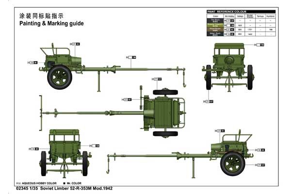 Советский артиллерийский передок 52-Р-353М мод. 1942 (Trumpeter 02345) 1/35