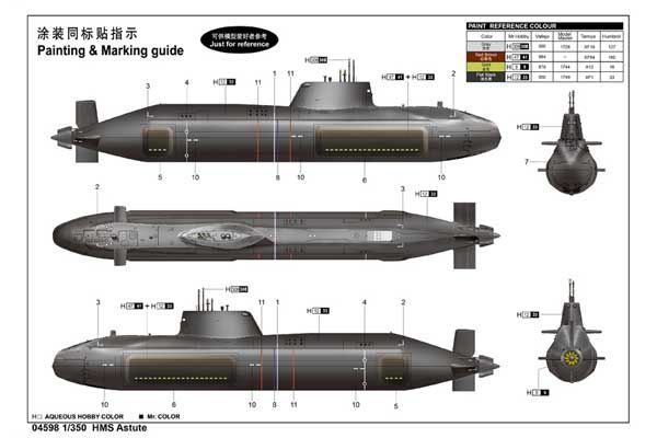 HMS Astute (Trumpeter 04598) 1/350