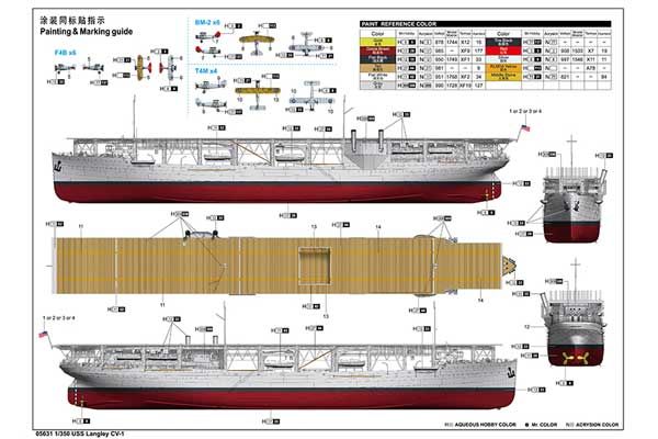 USS Langley CV-1 (Trumpeter 05631) 1/350