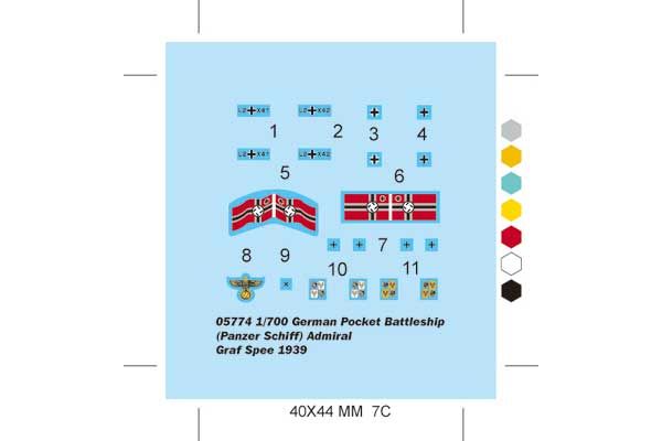 Panzer Schiff Admiral Graf Spee 1939 (Trumpeter 05774) 1/700