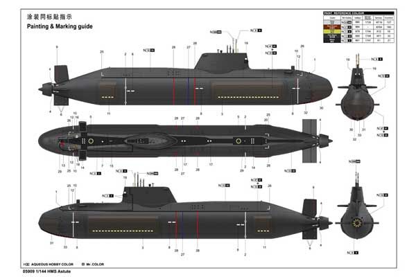 HMS Astute (Trumpeter 05909) 1/144