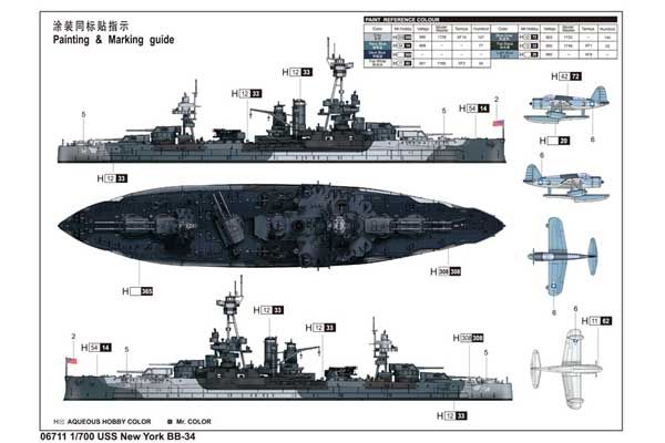 USS New York BB-34 (Trumpeter 06711) 1/700