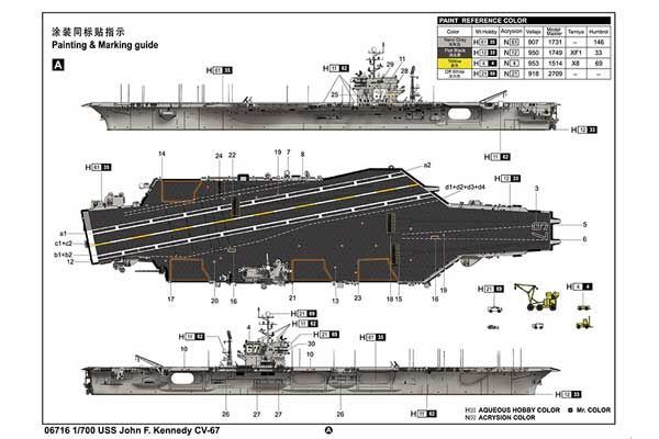USS John F. Kennedy CV-67 (Trumpeter 06716) 1/700