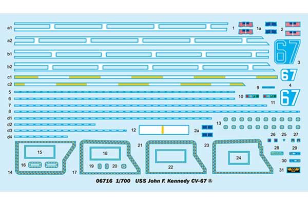 USS John F. Kennedy CV-67 (Trumpeter 06716) 1/700