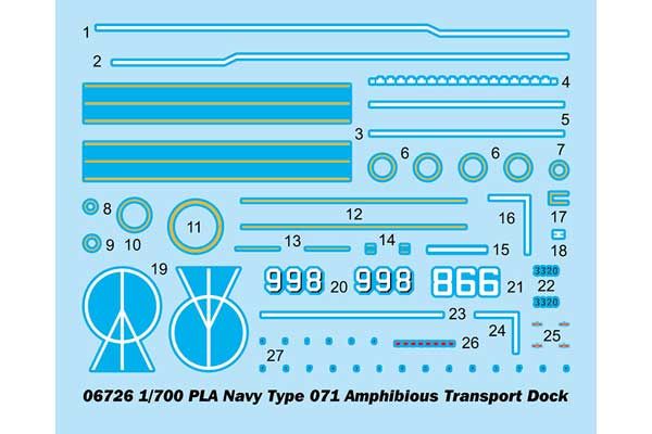Десантний корабель Type 071 ВМС Китаю (Trumpeter 06726) 1/700