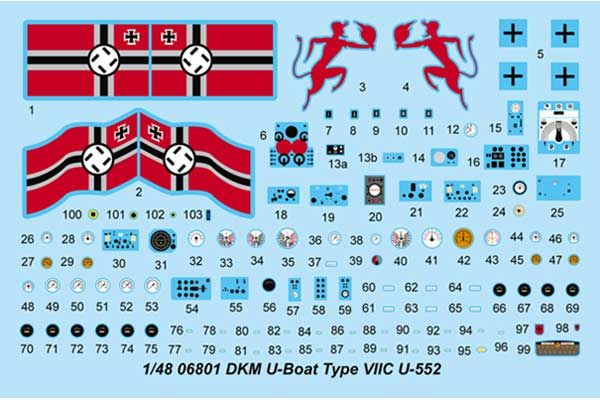DKM U-Boat Type VIIC U-552 (Trumpeter 06801) 1/48
