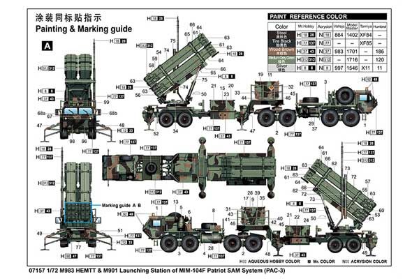 M983 HEMTT и пусковая установка M901 ЗРК MIM-104F Patriot (PAC-3) (Trumpeter 07157) 1/72