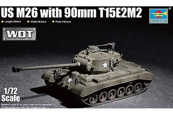 M26 з 90мм гарматою T15E2M2 (Trumpeter 07170) 1/72