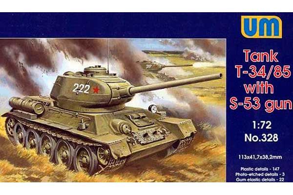 Танк Т-34/85 з гарматою С-53 (UNIMODELS 328) 1/72