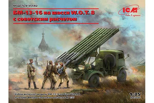 БМ-13-16 на шасі W.O.T. 8 з радянський розрахунком (ICM 35592) 1/35