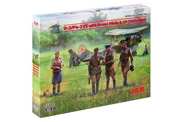 У-2/По-2ВС з радянськими пілотами і техніками (1943-1945 р) (ICM 48254) 1/48