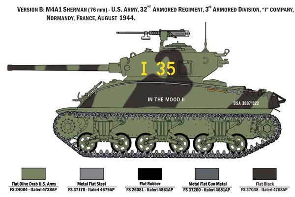 M4A1 SHERMAN з піхотою США (ITALERI 6568) 1/35
