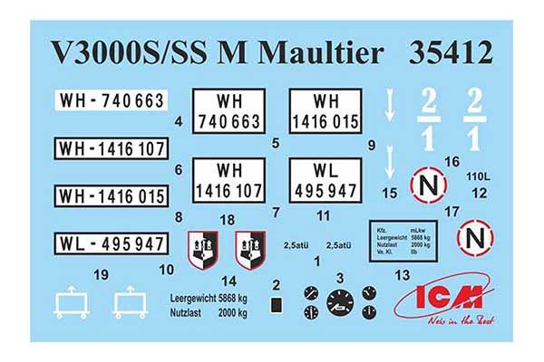 V3000S/SS M (Sd.Kfz.3b) Maultier (ICM 35412) 1/35