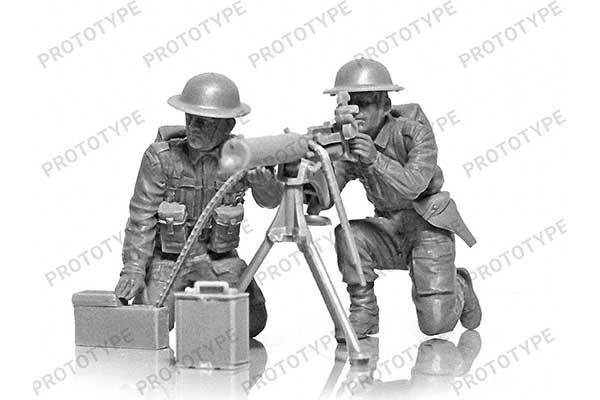 Розрахунок британського кулемета Vickers II СВ (ICM 35646) 1/35