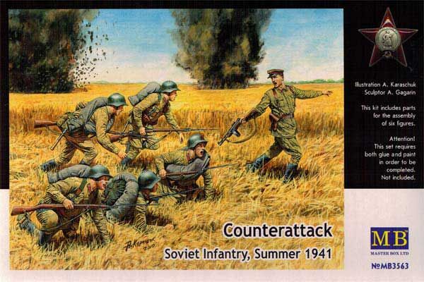 "Контратака". Радянська піхота, літо 1941 (Master Box 3563) 1/35 "Контратака". Радянська піхота, літо 1941 (Master Box 3563) 1/35