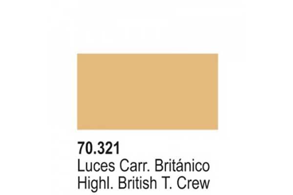 Краска акриловая "Panzer Aces" британский танковый экипаж (выделение оттенка) Vallejo 70321