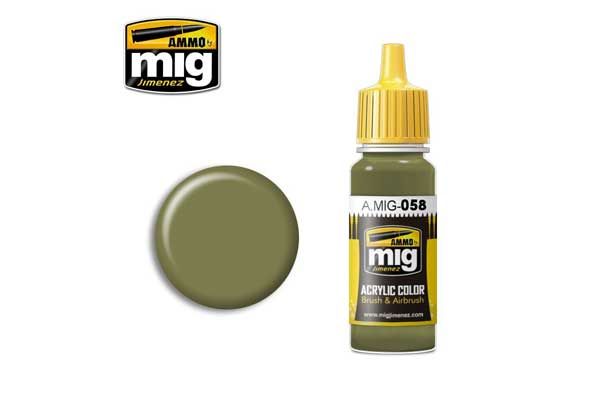 Акриловая краска - Light Green Khaki (A.MIG-0058)
