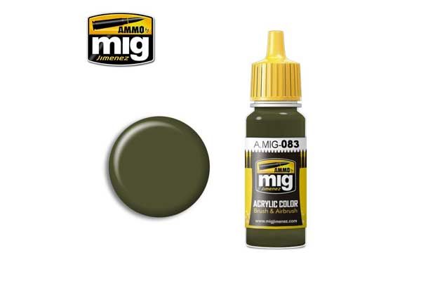 Акриловая краска - Защитный зелёный (A.MIG-0083)